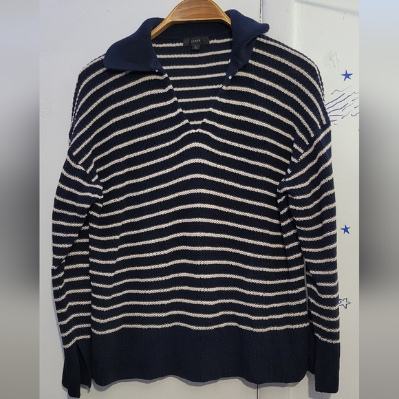 J. Crew Sweaters - J.Crew Women's Relaxed Collared Sweater Knit Size Large